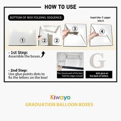 2026 Graduation Party Decorations Balloon Boxes 11.8 inches, Black and Gold