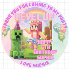 MINE PINKGIRL PERSONALIZED KIDS PARTY DECOR BIRTHDAY CUSTOM NAME DECORATION