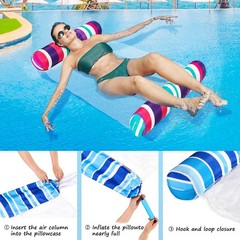 2 Pack Inflatable Water Hammock Pool Floats for Adults – XL Multi-Purpose