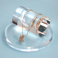 Clear Polished Acrylic Cube Cylinder round Photo Props, Transparent Solid Acryli