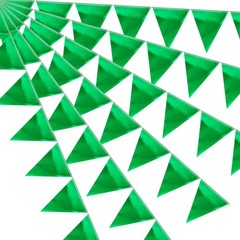 64ft Green Triangle Pennant Banner Flag Metallic Bunting Garland for Hanging …
