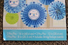 It’s A Boy Paper Fan Party Decorations 6 Pieces Circle Blue 2(16″) 2(12″) 2(8″)
