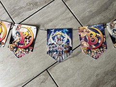 Sailor Moon Pretty Guardians hanging letter birthday banner