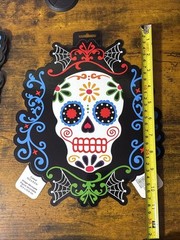 Black & Bone Sugar Skull Day Dead Halloween Party Decoration Cutout Lot Of 17
