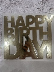 321 Party Happy Birthday Standing Table Centerpiece 8.5” Gold Stand Decor Supply
