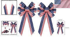 Versatile 4th of July Wreath Bows, 2 Pack