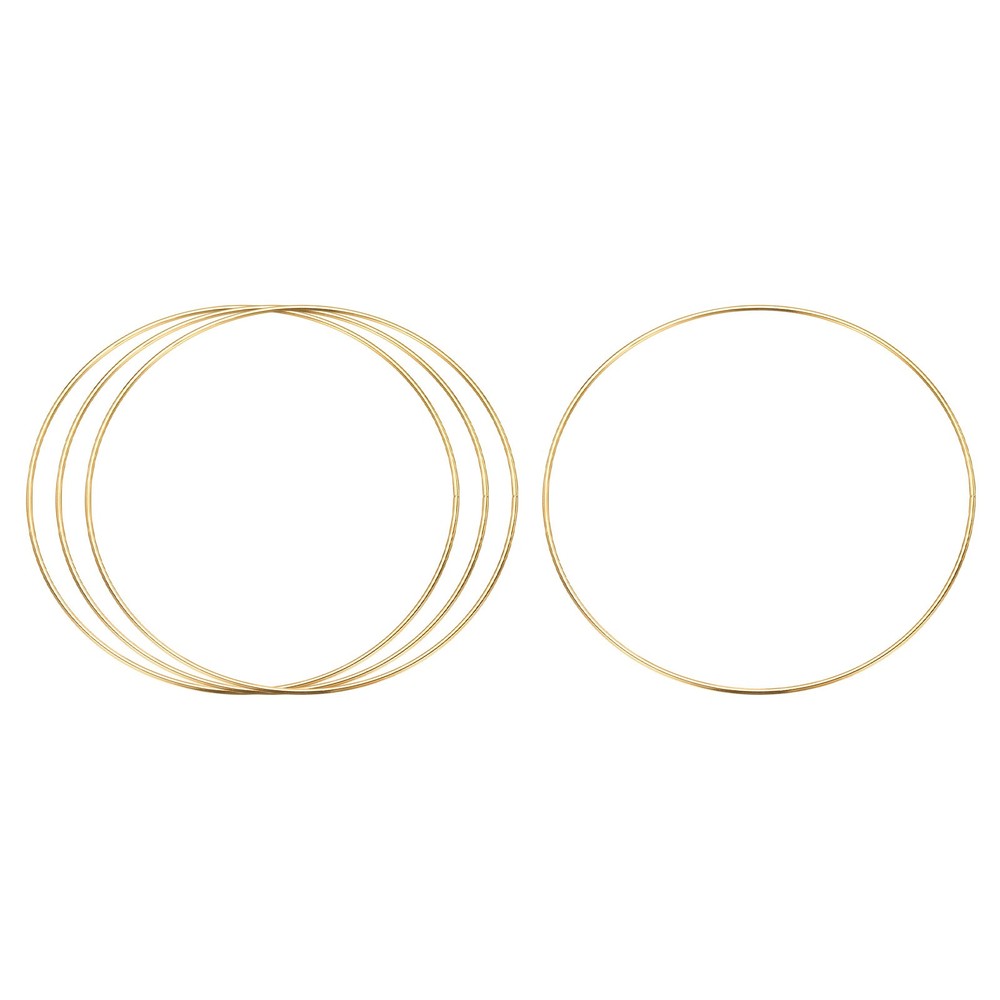 4 Pcs Metal Hoops for Crafts, 7.5 Inch Dream Catcher Rings, Gold