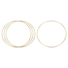 4 Pcs Metal Hoops for Crafts, 7.5 Inch Dream Catcher Rings, Gold
