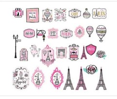 Day in Paris Cutouts Mega Value Pack 30 Ct