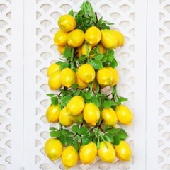 Simulation Artificial Fruit Lemon String for Restaurant Hotel Home Garden Decor