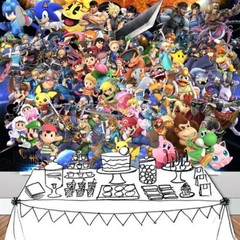 Super Smash Bros Party Decoration Birthday Decor Backdrop Banner for Kids 7x5ft