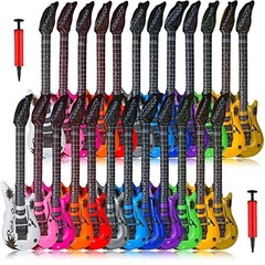48 Pcs Inflatable Guitars – Rock Star Party Props, 80s 90s Theme, Photo Booth De