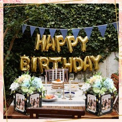 6 PCS Black Birthday Photo Centerpieces 6/7 Inch Picture Display Cube Box