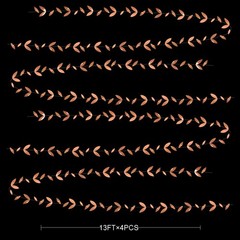 pinkblume Rose Gold Party Decorations Leaf Garland Hanging Paper