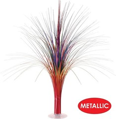 2-Pack Metallic Spray Centerpiece, Rainbow Multicolor Decoration for Birthday