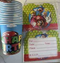 Super Mario Bros Party Invitations And Cups Party Supplies