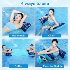 Pool Hammock,Inflatable Water Hammock for Adult, Fabric Mesh Floating up to 300