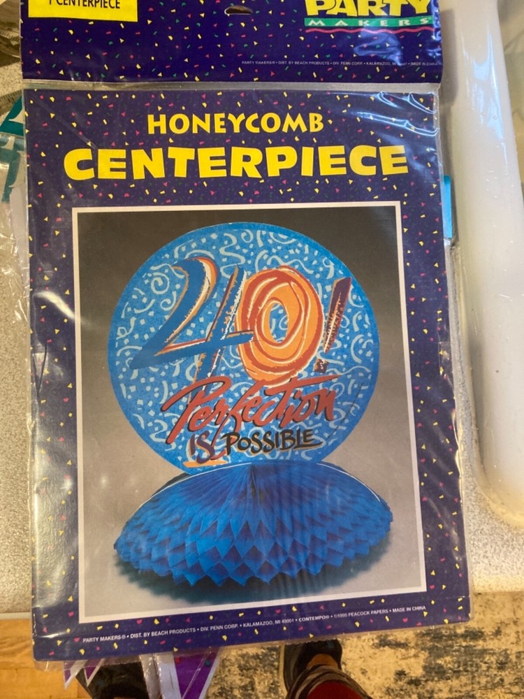 40 Birthday 40th Birthday 40! Perfection is possible Centerpiece Paper 11’ x 10’