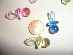 18 Hard Plastic Minature Baby Pacifiers