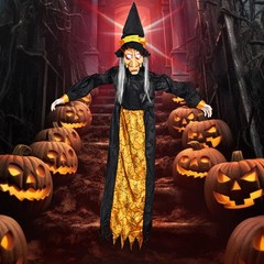 Life Size Hanging Talking Witch – Animated Halloween Witch with Sound Activation