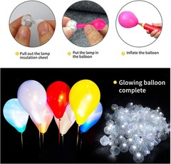 Aogist 100pcs White LED Balloon Light,Tiny Light Mini Round Led 100PCS,