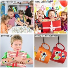 290 Styles (30 Sheets) Luminous Tattoos for Kids Party Decorations, Glow Space