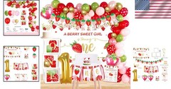Strawberry Sweet One Birthday Decor