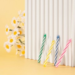 PHD CAKE 144-Count Multicolored 2.3 inches, Pink, Green, White, Yellow, Blue