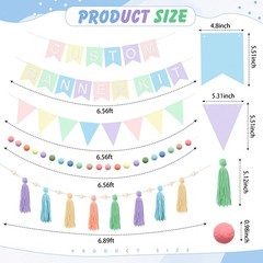 Smoothnovelty 139 Pcs Felt Diy Custom Banner Kit Include 104 Letters 18