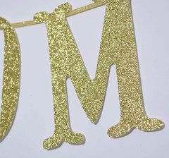 Welcome Back Banner, Gold Glitter Pre-Strung | First Day of School Classroom Dec