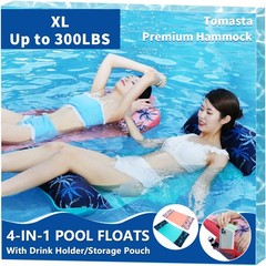 Pool Hammock,Inflatable Water Hammock for Adult, Fabric Mesh Floating up to 3…