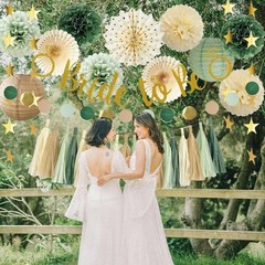 Sage Green Bachelorette Party Decorations Bridal Shower Decor Set Wedding Suite