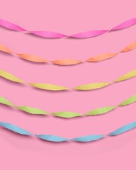 , Summer Party Streamers – 5 Crepe Rolls | Pink, Blue, Green, Orange, Pool De…