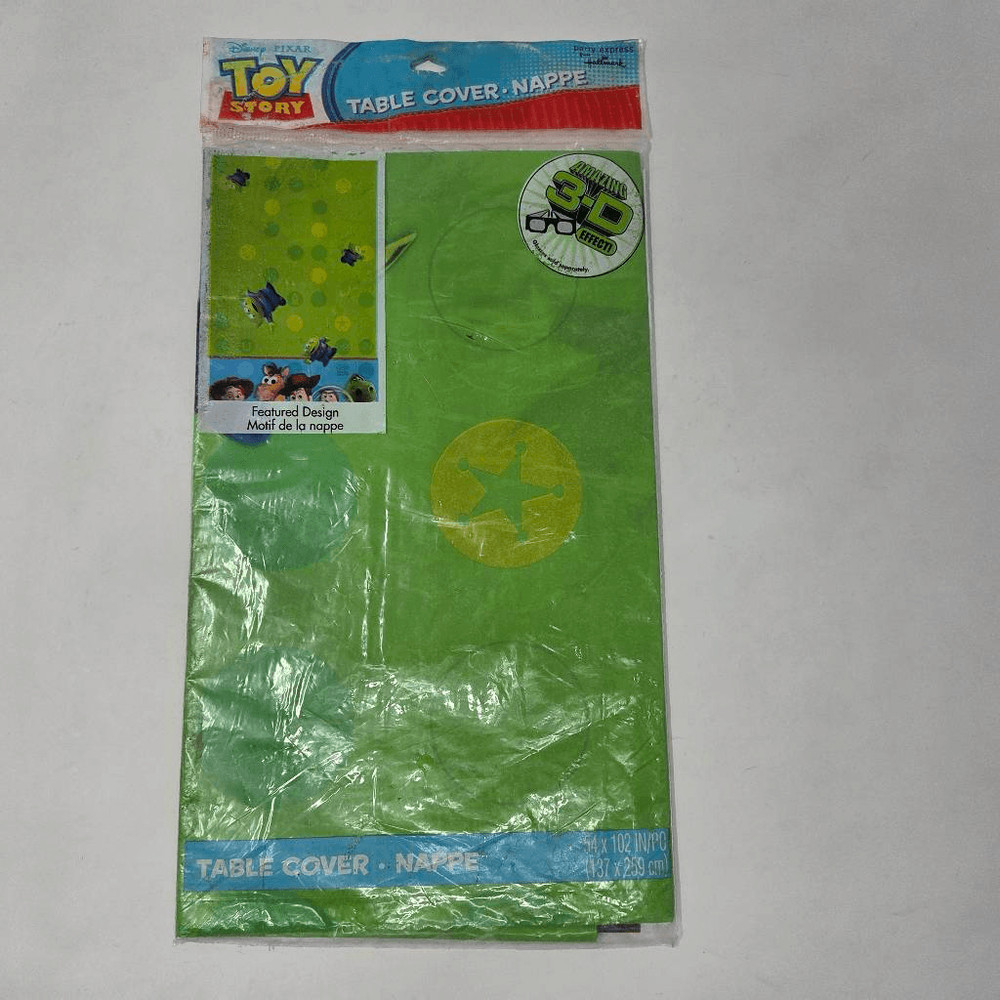 DISNEY PIXAR TOY STORY PLASTIC TABLE COVER 54″ X 102″ HALLMARK BIRTHDAY PARTY