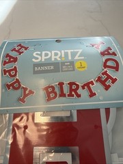 Spritz Happy Birthday Banner Multi Color Red Banner Large