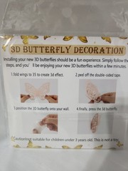 3D Butterfly Decorations Set Of Four
