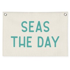 Coastal Inspirational Banner Wall Hanging, Seas the Day Kids Playroom Nursery…