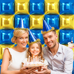 25PCS Blue Gold Square Foil Balloons Wall Backdrop Double Sided Deep Blue Gold B