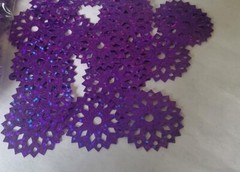 CraftbudyUS 100pcs x29mm Purple Circle Design for Table Confetti/Craft