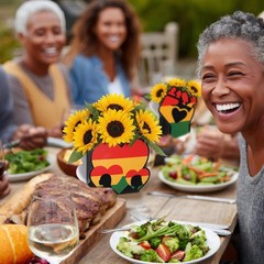 12 PCS Black History Month Decoration Flower Paper Vase Centerpiece Table