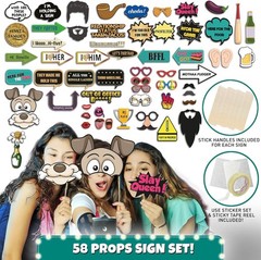 Easy Setup Photo Booth Props – Sticky Tape, Sticks, Stickers