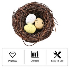 4 Pcs Cozy Woven Bird Nest Egg Design Artificial Nests Artifcial Birds