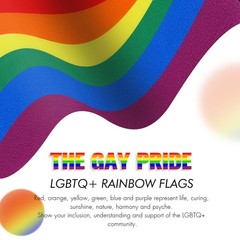 4 Pack LGBTQ Rainbow Pride Banners Bunting Flags, Rainbow Flag LGBTQ Pride St…