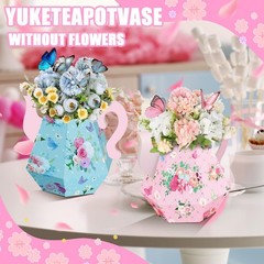 6 Pcs Tea Party Decorations 6.7» Flower Boxes Centerpiece Princess Centerpie…