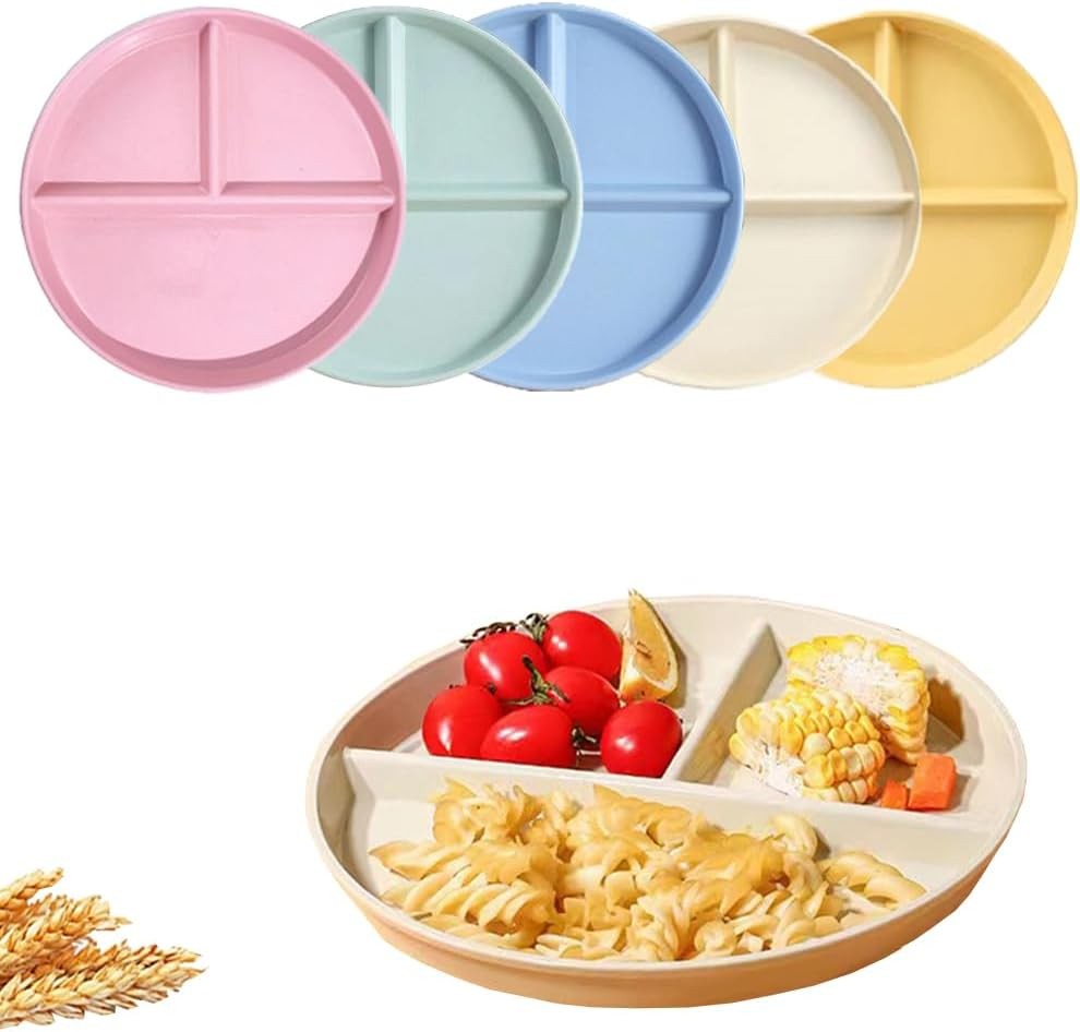 (5 Pack) Portion Control Plate for Balanced 9inch, Warm Series – 5PACK-9IN