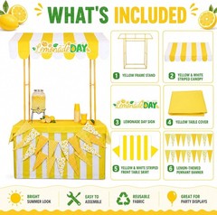 Lemonade Stand Kit Lemonade Stand Supplies Include Lemon Shelf Roof Sign Pennant