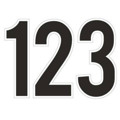 24” Yard Card Numbers Set, 10pc Yard Letters in Bebas Font, Includes Stakes