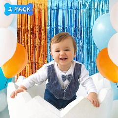 Blue Dog Birthday Decorations, 2 Pack Dog-Themed Party Supplies | 3.3X6.6 Ft Ora