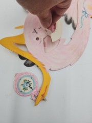 Vintage Stork Art Tissue Centerpiece Baby Shower Ambassador