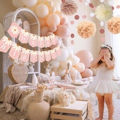 Blush Beige Birthday Decorations, Party Décor for Women, Boho Party Decoratio…